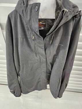 OutdoorMaster Women's Gray Insulated Ski Jacket with Hood